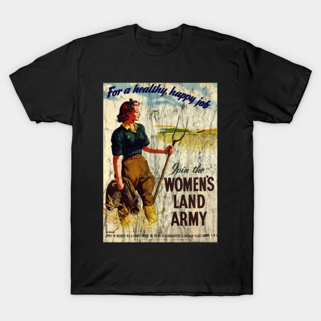 Women's Land Army T-Shirt by Slightly Unhinged